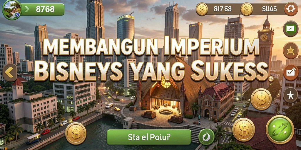 Tampilan gameplay menarik dengan elemen bisnis yang seru.