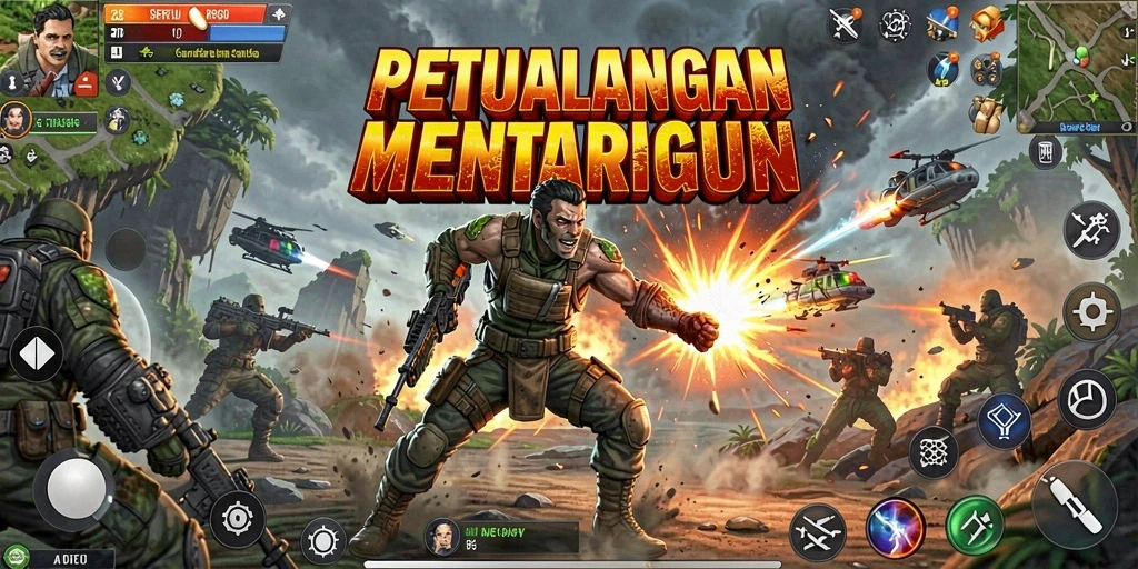Screenshot utama 9939 menampilkan aksi seru di medan perang.