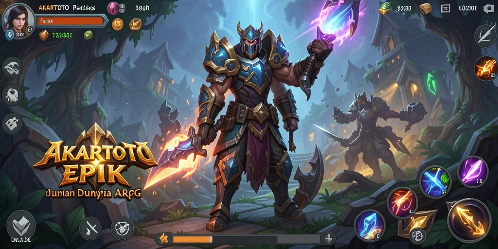 Tangkapan layar mengagumkan dari gameplay ARPG penuh aksi.