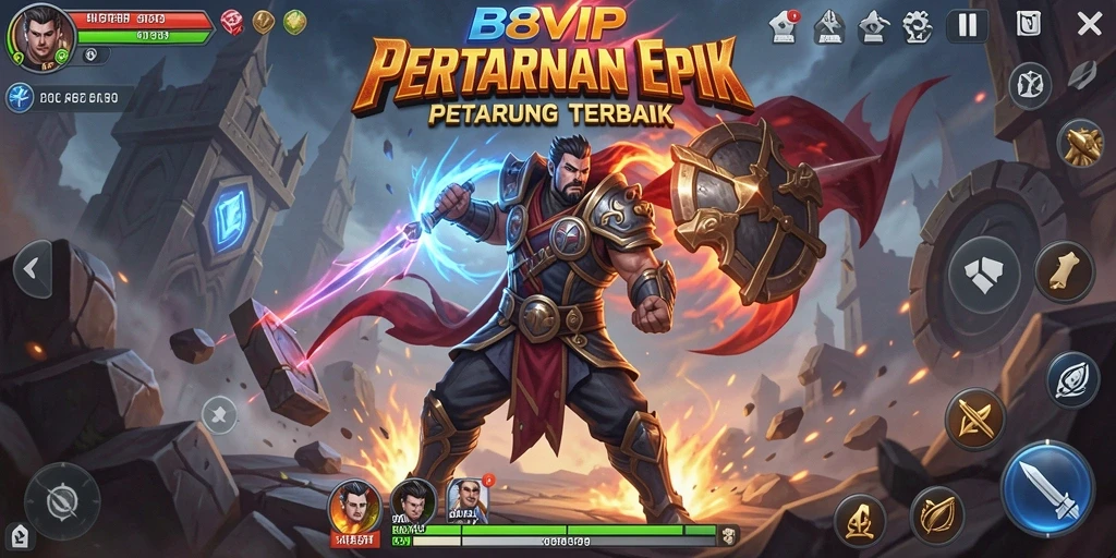 Tampilan menarik dari gameplay B8VIP saat pertarungan berlangsung.