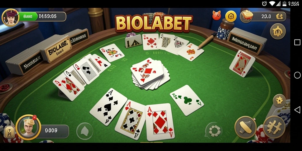 Screenshot utama BIOLABET menunjukkan tampilan seru permainan Gaple.