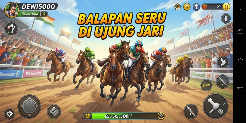 Tampilan gameplay balap yang mendebarkan di DEWI5000.