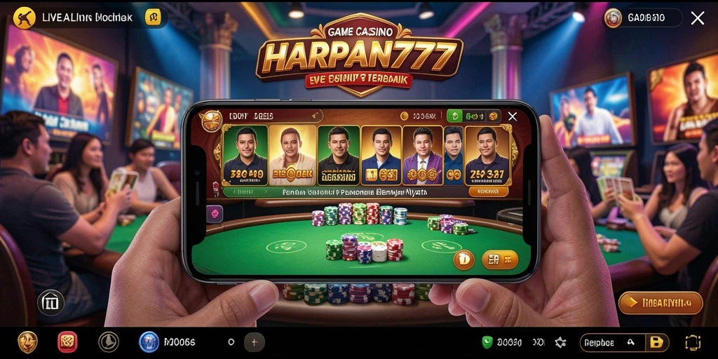 Gameplay Live Casino seru dengan dealer langsung yang interaktif.