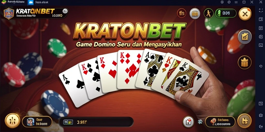 Screenshot gameplay seru KRATONBET menunjukkan aksi domino dalam permainan.