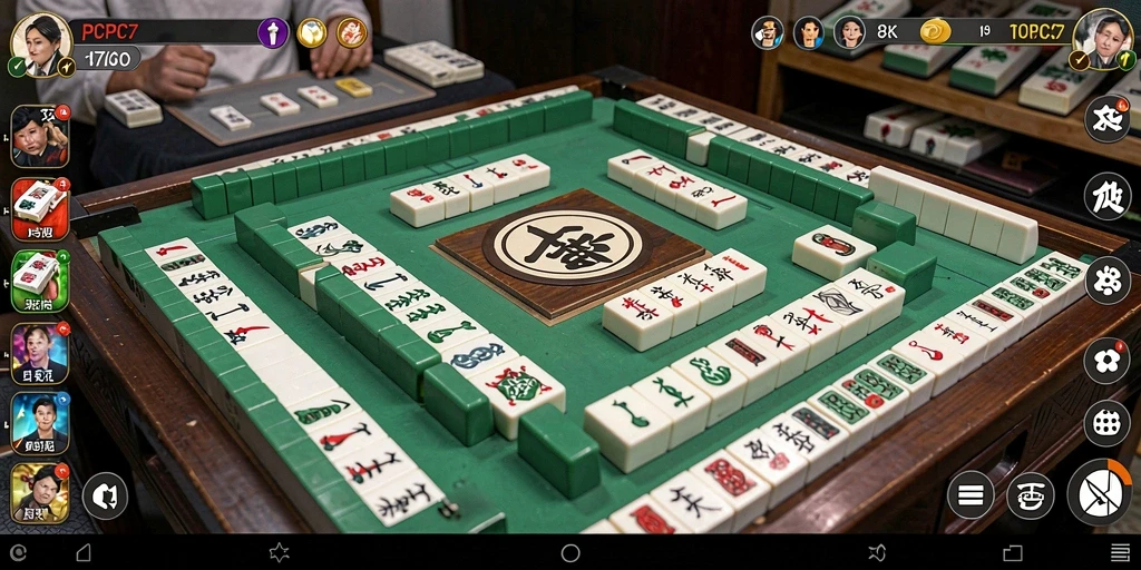 Screenshot gameplay PCPC7 menampilkan keseruan bermain Mahjong.