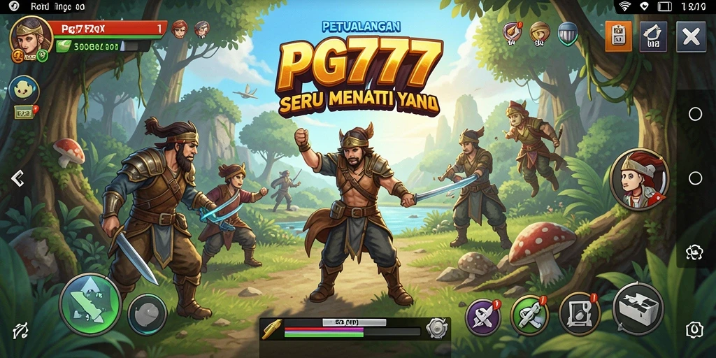 Tampilan gameplay PG777 dengan dunia petualangan yang memukau.