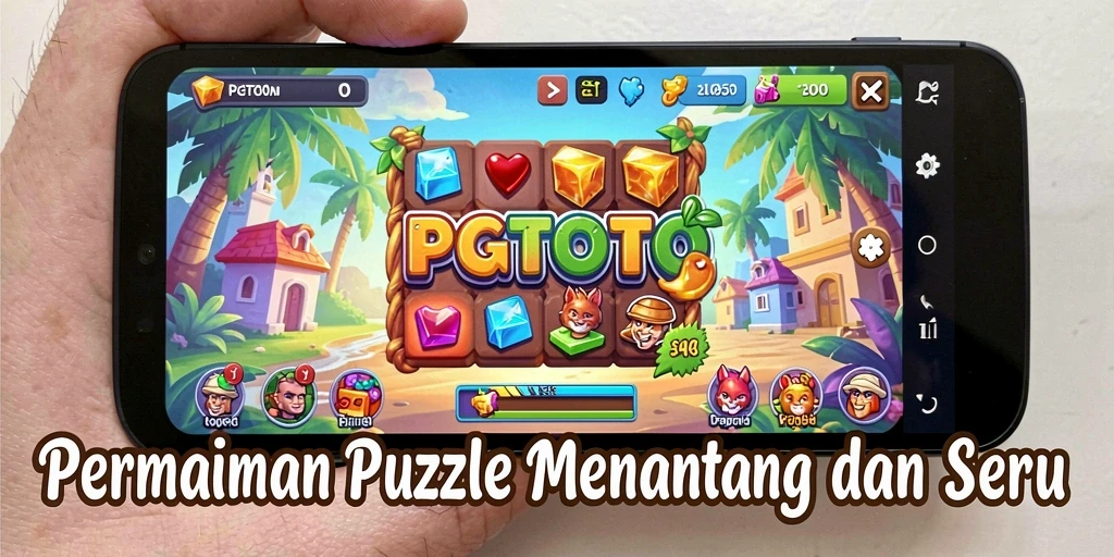 Tangkapan layar utama PGTOTO menampilkan gameplay puzzle yang seru.