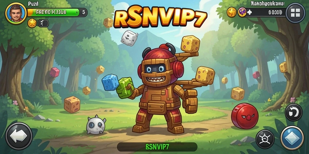 Screenshot utama RSNVIP7 menampilkan gameplay Puzzle yang menantang.