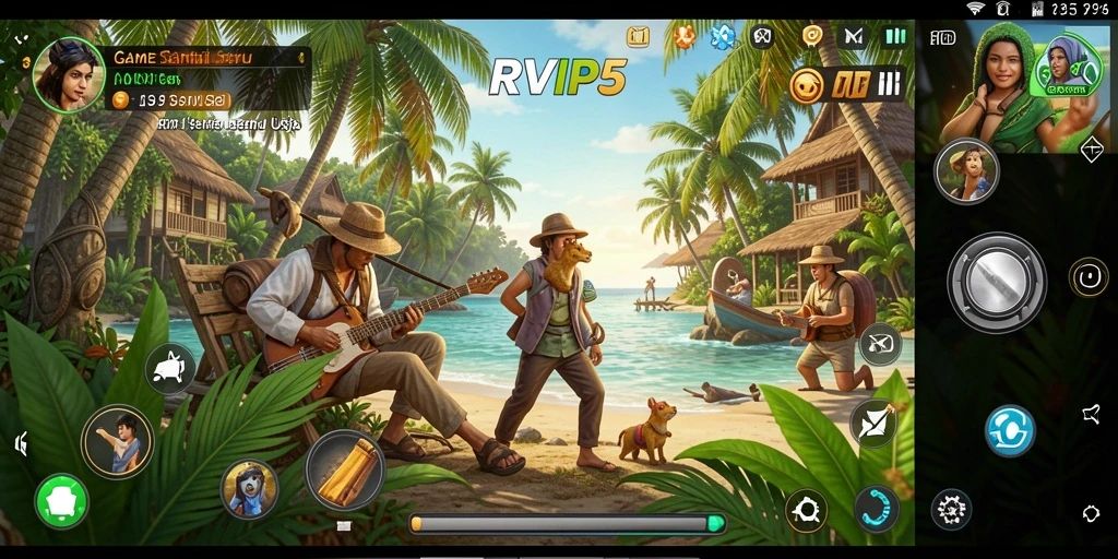 Tampilan gameplay RVIP5 yang seru dan penuh warna.