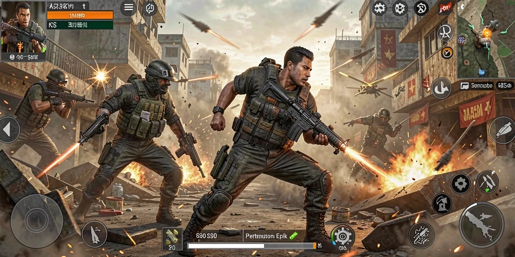 Gameplay aksi mendebarkan di S80 dengan pertempuran yang intens.