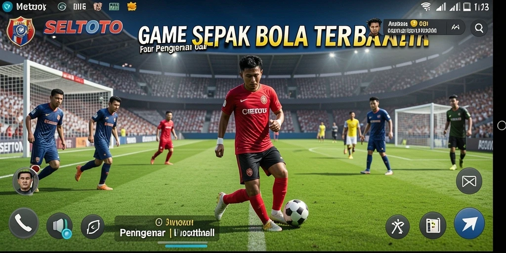 Gameplay seru SELTOTO menampilkan aksi sepak bola menegangkan.