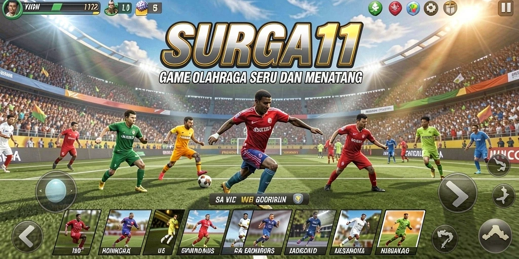 Tampilan gameplay SURGA11 yang menampilkan aksi seru.