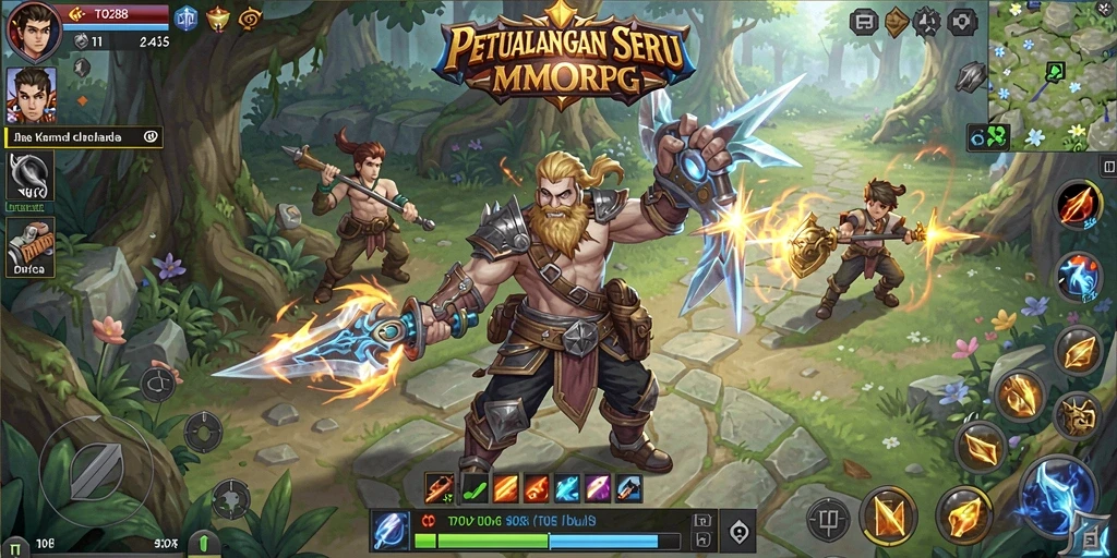 Screenshot gameplay TO288 menampilkan aksi seru di dunia MMORPG.