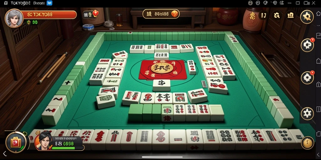 Tangkapan layar utama dari gameplay Mahjong TOKYO88 yang seru.