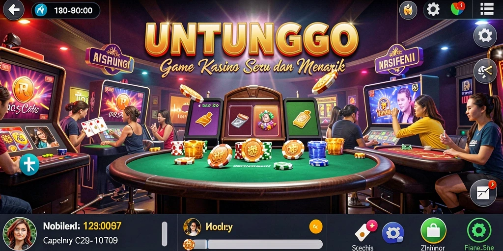 Tampilan gameplay yang menegangkan dan interaktif dari UNTUNGGO.