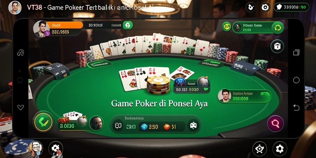 Tangkapan layar VT38 menunjukkan gameplay Poker yang dinamis dan menarik.